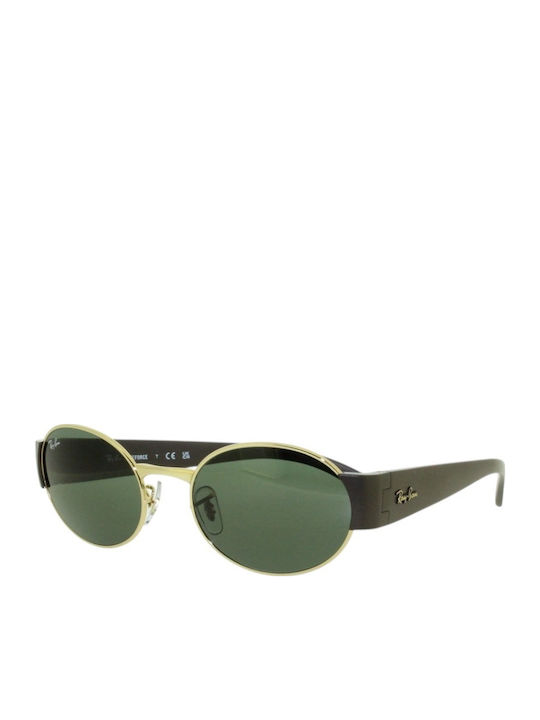 Ray Ban Unisex Sonnenbrille mit Gold Metall Gestell und Grün Linse RB3770 001/31