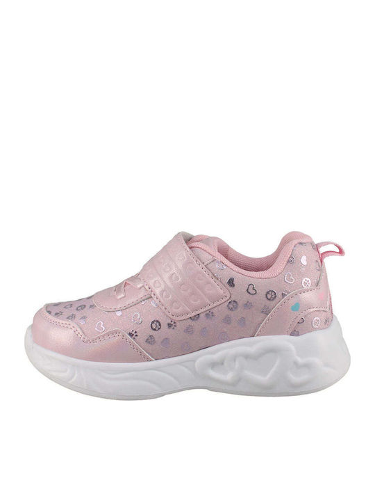 Παιδικά Sneakers Ανατομικά με Φωτάκια Ροζ