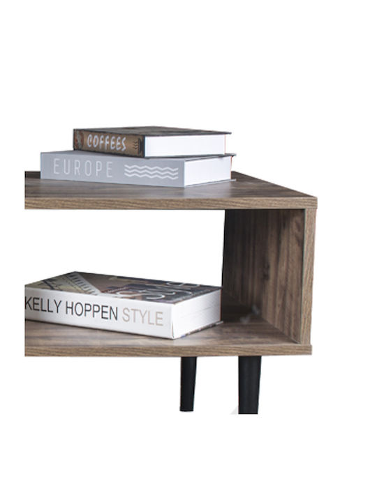 Rectangular Central Coffee Table Home Wooden with Drawers Brown W100xD50xH42.5cm
