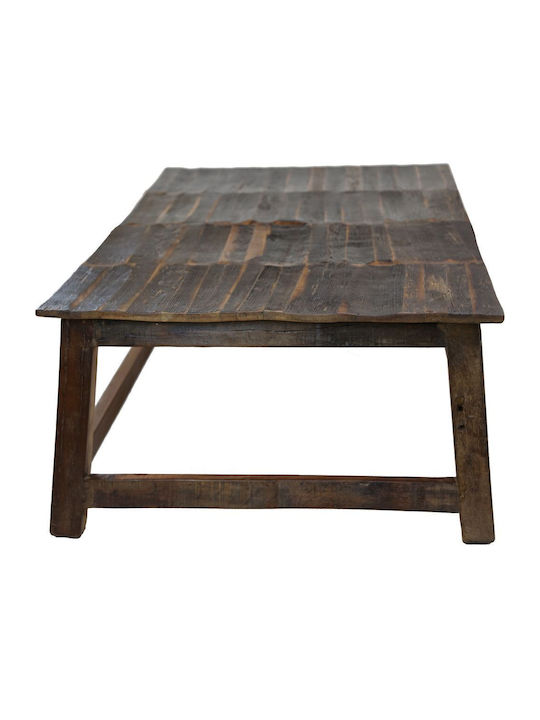 Rectangular Central Coffee Table Wooden Tabac Brown M120xL70xH38cm
