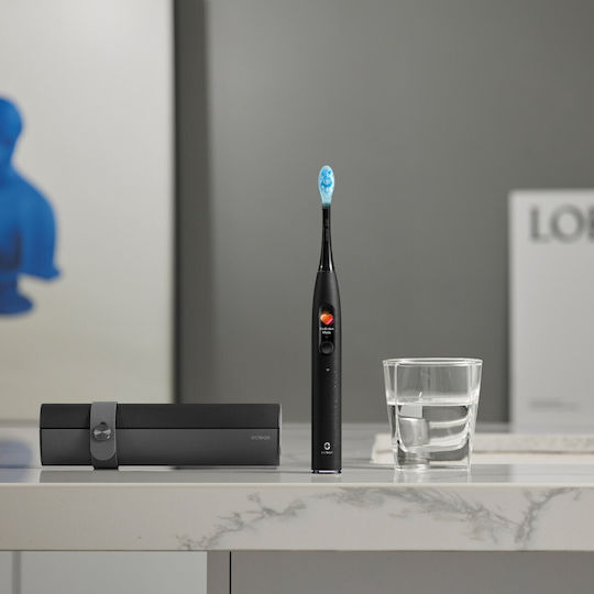 OClean X Ultra Periuță de dinți electrică cu Senzor de Presiune și Husă de Călătorie Neagră