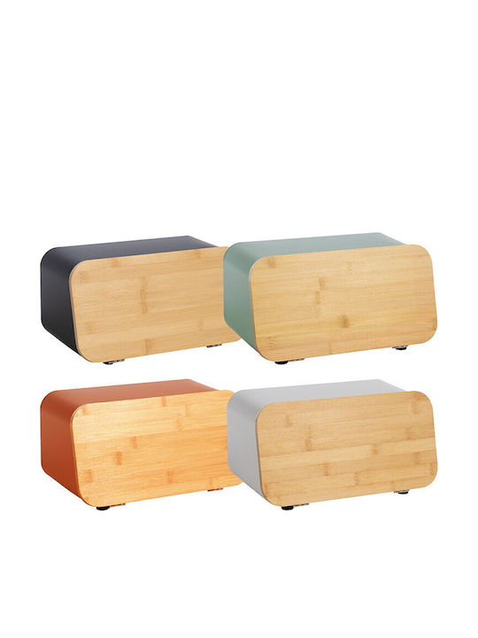 Nef-Nef Homeware Bread Basket with Lid Metallic Green 34.5x19x17cm