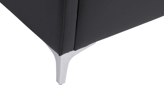 Nellie Doppelsitzer Sofa Künstliches Leder Schwarz 163x71x71cm