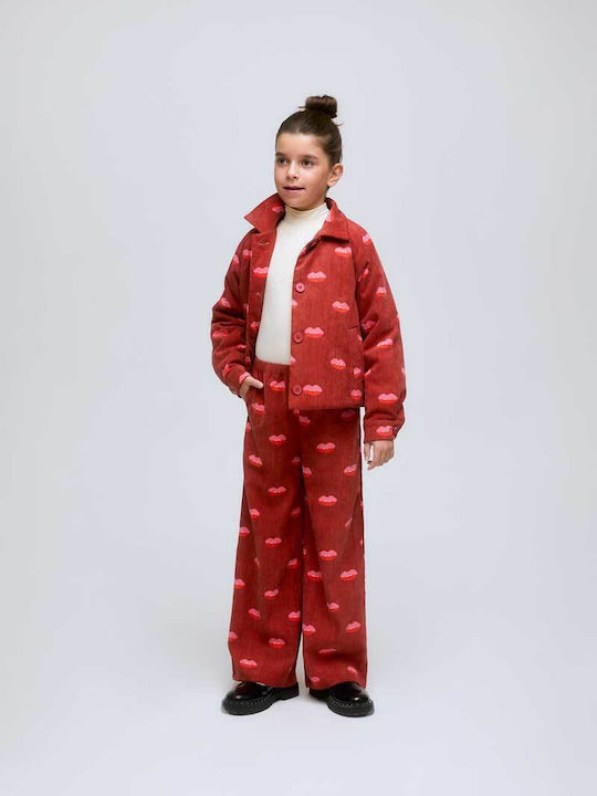 Kids Trousers Corduroy Red