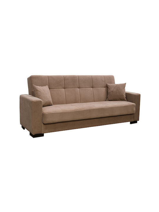 Woodwell Dreisitzer Sofa Bett Mit Stauraum Braun 225x94x88cm E9939,1