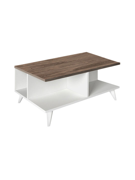Rectangular Central Coffee Table Sedra Wooden Brown W90xL60xH38.6cm