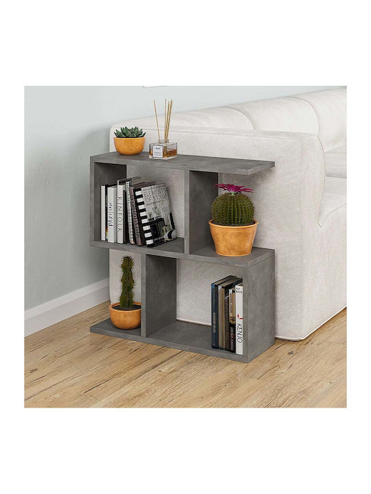 Rectangular Side Table Homemania Wooden Gray W60xL20xH60cm