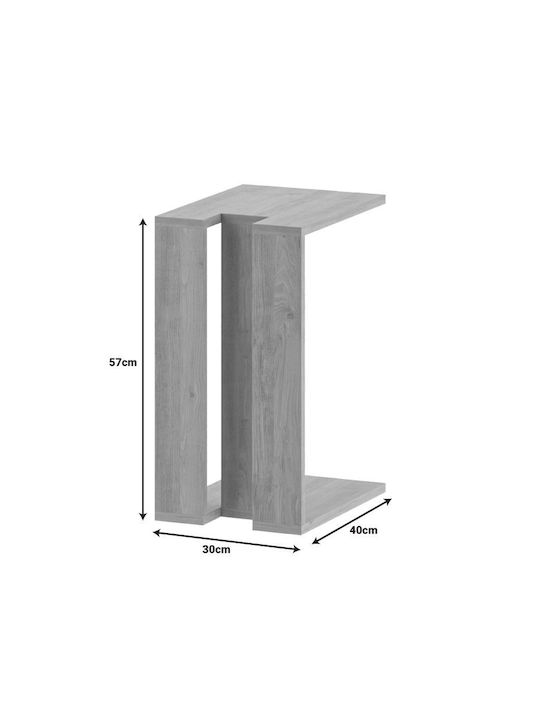 Rectangular Side Table Muju Wooden Mocha L40xW30xH57cm.