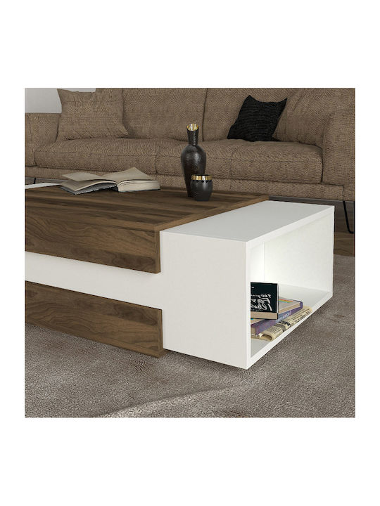 Rechteckiger Zentral Kaffeetisch Nora Holz Braun M110xL60.6xH31cm GP042-0069 1