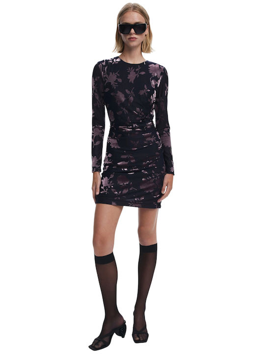 Mini Dress Evening Velvet Blue