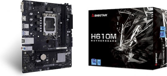 Biostar H610MHC 2.0 Motherboard ATX με Intel 1700 Socket