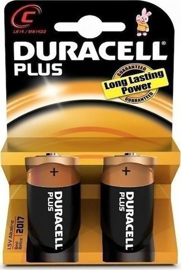 Duracell Plus Baterii Alcaline C 1.5V 2buc