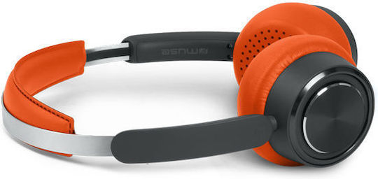 Muse M-271 BO Ασύρματα / Ενσύρματα On Ear Ακουστικά με 65 ώρες Λειτουργίας Πορτοκαλί/Μαύρο
