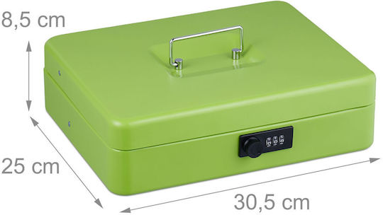 Money Box Banknotes Coins Relaxdays 8.5 X 30.5 X 25 Cm Green