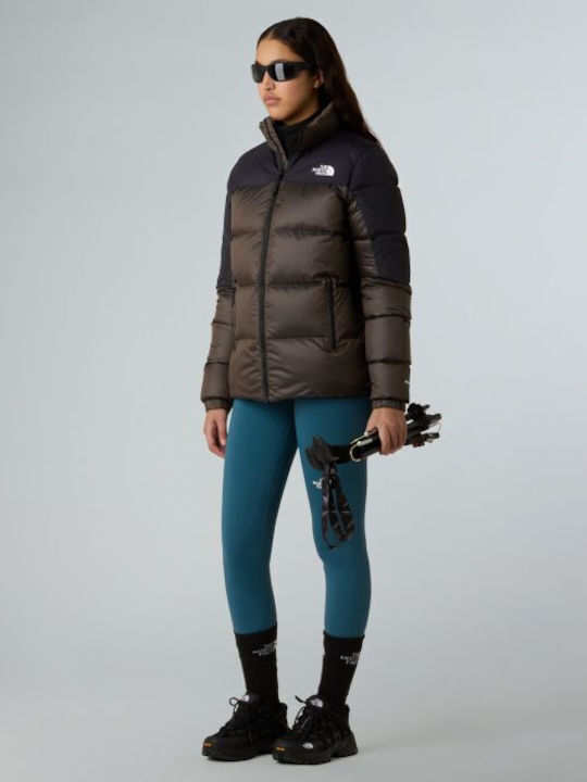 Diablo Women's Puffer Jacket for Winter Smokey Brown, Black Heather, Black
