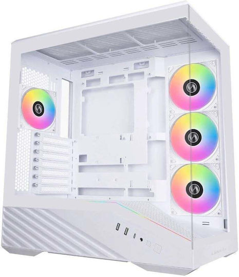 Lian Li Vector V100rx Gaming Midi Tower Кутия За Компютър Със Страничен Прозорец Бяла