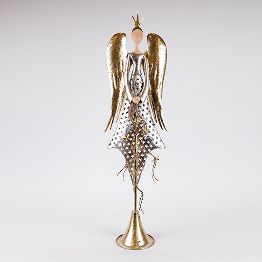 Eurolamp Christmas Metal Figure Cherub Gold Height 86.36cm