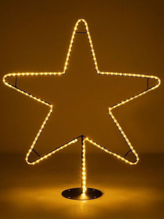 GloboStar Metal Illuminated Christmas Decorative Desktop Star 97x25x107cm