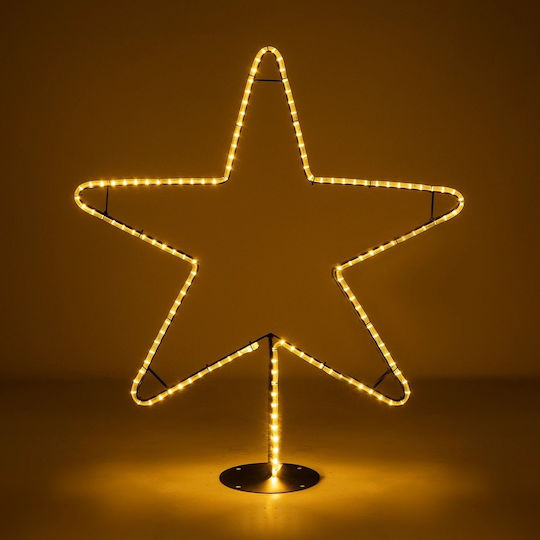 GloboStar Metal Illuminated Christmas Decorative Desktop Star 97x25x107cm