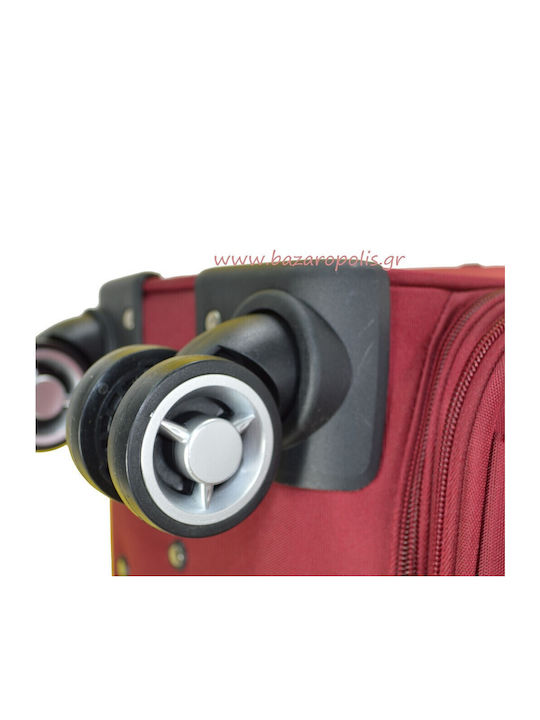 Forecast 3678 Forecast Suitcases Red with 4 Wheels Set of 3 Pieces