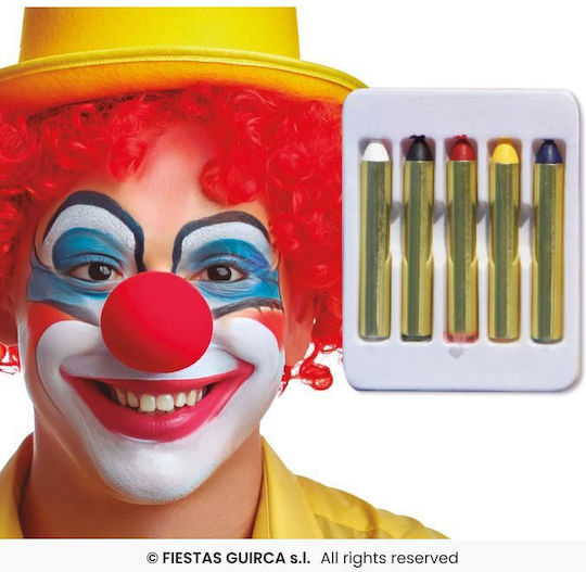 Carnival Face Set 5 Colors Pencils Halloween 15395