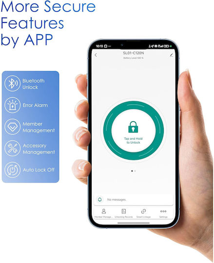 Lacăt Electronic Smart Lock în culoare Negru