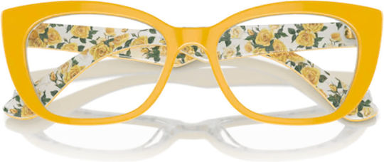 Dolce & Gabbana Rame Ochelari Copii Din Acetat Galbene DX3357 3443