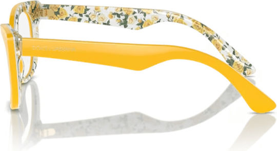 Dolce & Gabbana Rame Ochelari Copii Din Acetat Galbene DX3357 3443