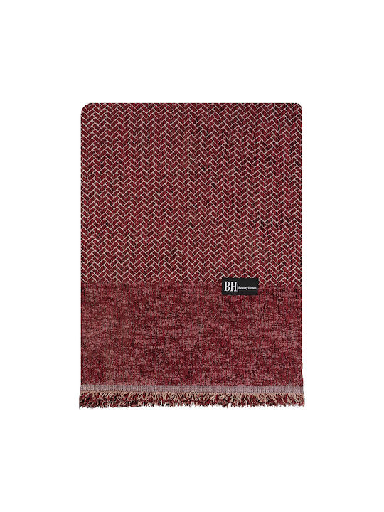 Beauty Home Ριχτάρι Τετραθέσιου Καναπέ Chenille 170x350εκ. Κόκκινο 8639ΤΕΤ