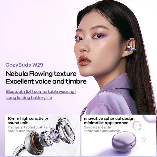 Remax Cozybuds W29 Bluetooth Handsfree Ακουστικά με Θήκη Φόρτισης Λευκά