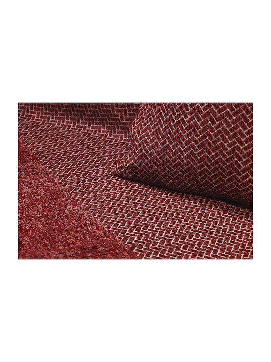 Beauty Home Ριχτάρι Τριθέσιου Καναπέ Chenille 170x290εκ. Κόκκινο 8639ΤΡΙ