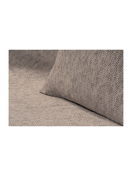 Beauty Home Throws Set 2 Pcs Chenille Beige 8645SET2