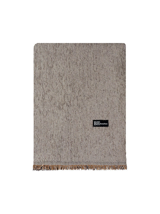 Beauty Home Throws Set 2 Pcs Chenille Beige 8645SET2