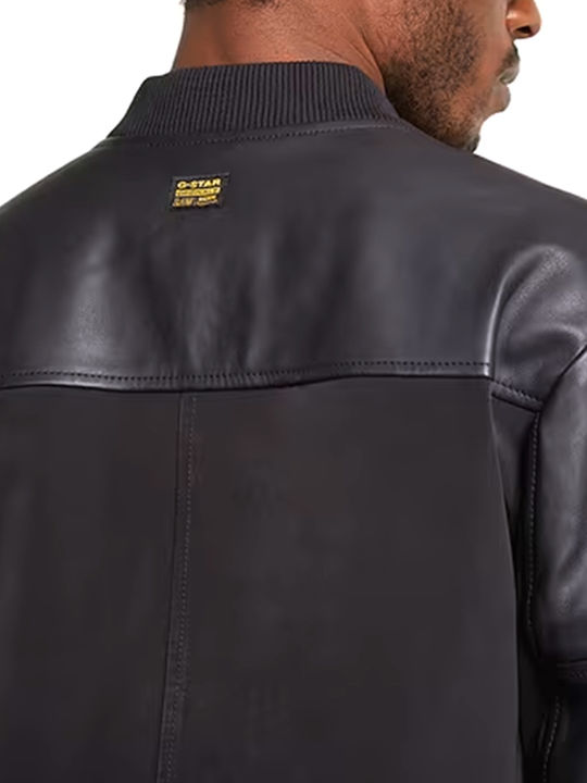 Geacă de Piele Neagră Black