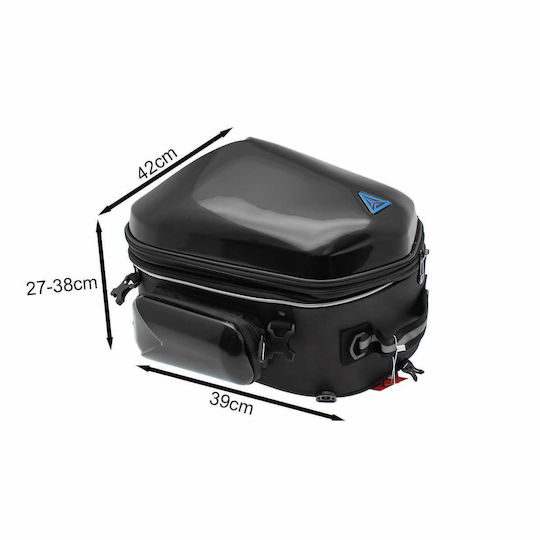 Motowolf Waterproof Motorcycle Tail Bag Black