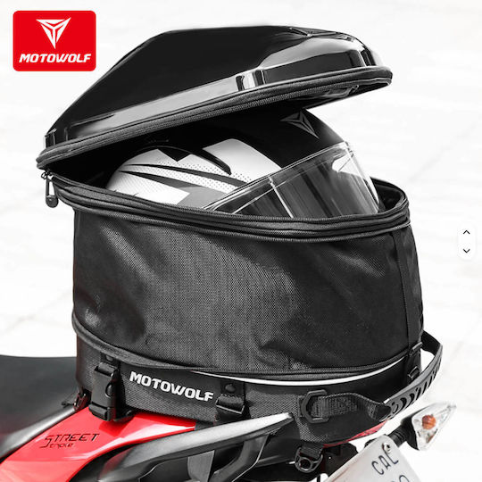 Motowolf Waterproof Motorcycle Tail Bag Silver