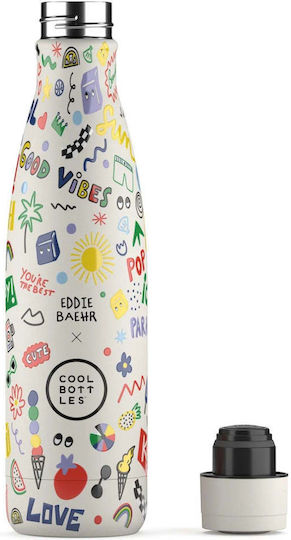 Cool Bottles Μπουκάλι Θερμός Ανοξείδωτο 500ml Πολύχρωμο