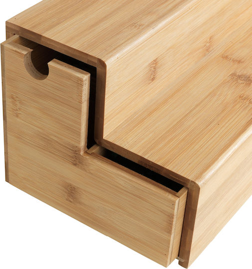 Wenko Coffee / Tea Box with Lid and Wooden Stand Brown 8000ml