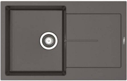 Pyramis Ithaka 1B 1D 070245811 Drop-In Spüle aus Verbundgranulat B79xT50cm Schwarz