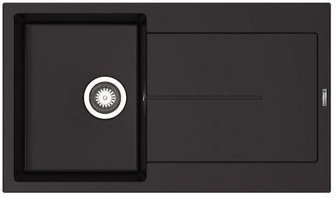 Pyramis Ithaka 1B 1D 070245811 Drop-In Spüle aus Verbundgranulat B79xT50cm Schwarz