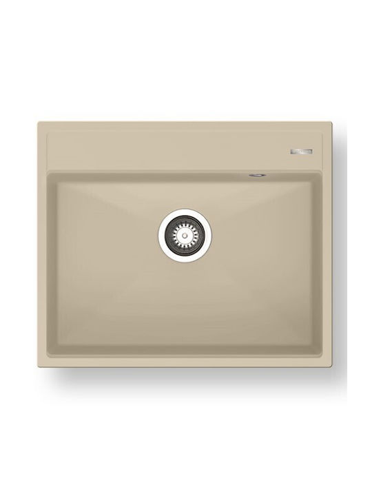 Pyramis Ithaka 1b 070246811 Drop-In Мивка от Синтетичен Гранит Ш61xД51см Бежов