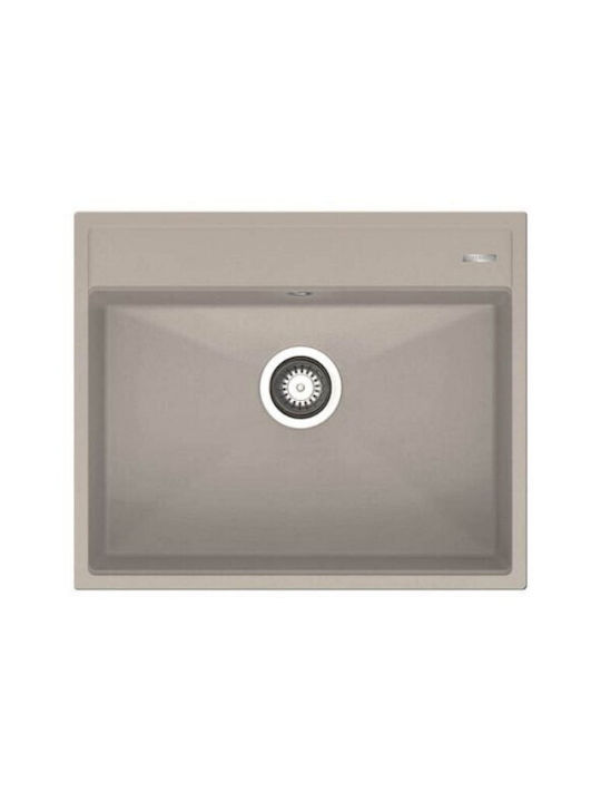 Pyramis Ithaka 1b 070246811 Drop-In Мивка от Синтетичен Гранит Ш61xД51см Бежов