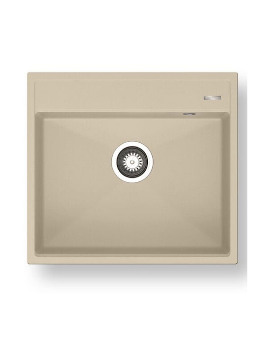 Pyramis Ithaka 1b 070247811 Drop-In Мивка от Синтетичен Гранит Ш56xД51см Бежов
