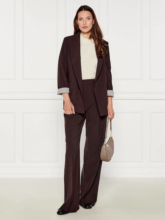 Women's Fabric Trousers Brown
