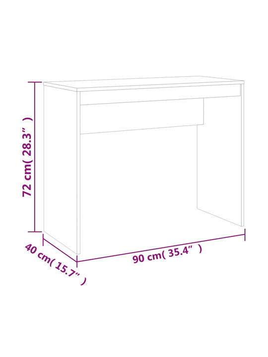 Birou Din Lemn Bej 90x40x72cm