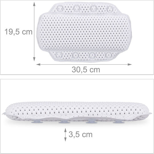 Relaxdays Antiderapant pentru cadă cu ventuze Alb 19.5x30.5εκ.