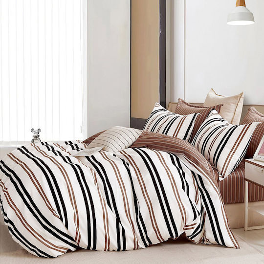 Melinen Silas Σετ Σεντόνια Υπέρδιπλα με Λάστιχο 165x200+30εκ. Εκρού (4τμχ)