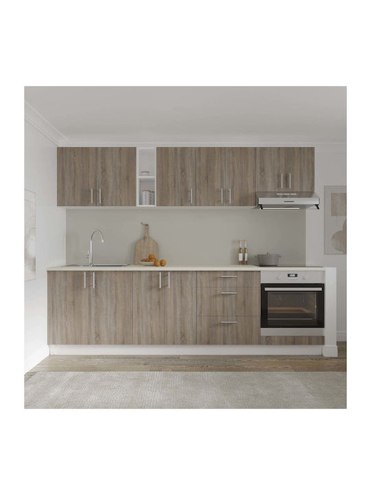 Karo Lower Oven Cabinet Stejar Sonoma Inchis/alb 60x50x80cm