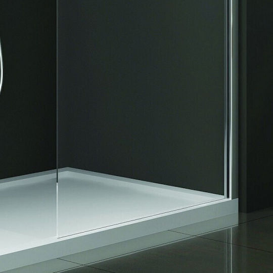 Karag Walkin 1 Σταθερό Πλαϊνό Ντουζιέρας 60x200cm Clear Glass Cromo