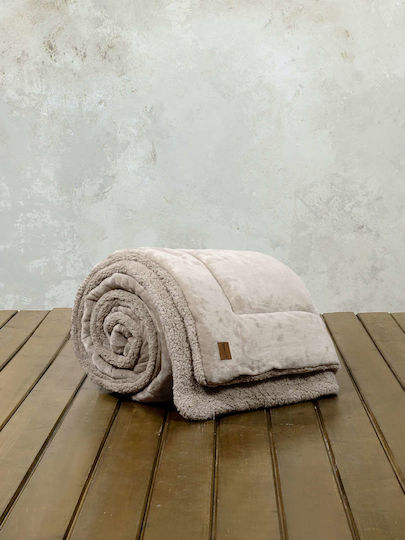 Nima Κουβερτοπάπλωμα Μονό 160x220εκ. Cira Beige 710 GSM